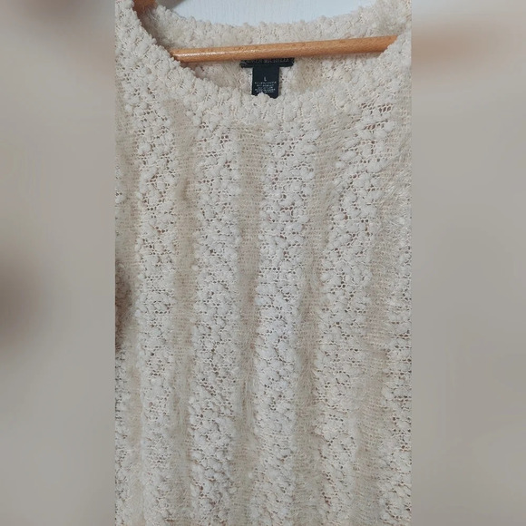 Lauren Michelle Cream Soft Textured Sweater Size L - Picture 5 of 7
